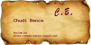 Chudi Bence névjegykártya